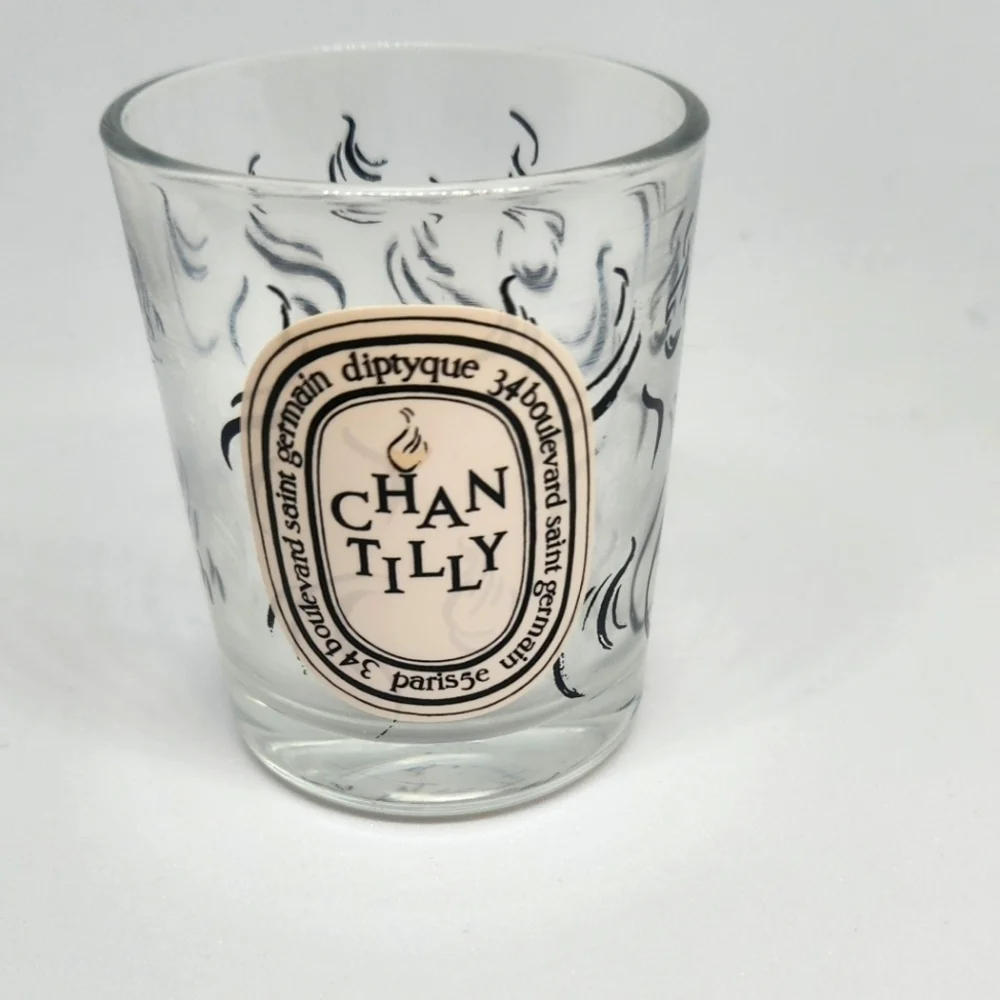 Empty Diptyque Chantilly Cafe Collection candle holder - votive size
